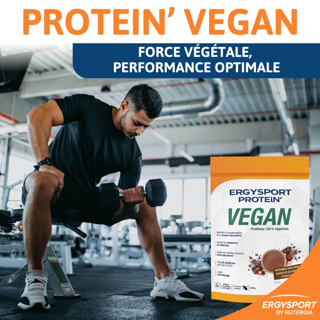 ERGYSPORT PROTEIN’ VEGAN 🌱

Protéines pois, riz &amp; courge pour maintenir et développer la masse musculaire 💪

21 g de protéines par portion + vitamines et minéraux essentiels pour énergie et récupération ⚡

Je découvre la force du végétal :
ergysport.com/fr/fr/nos-prod…