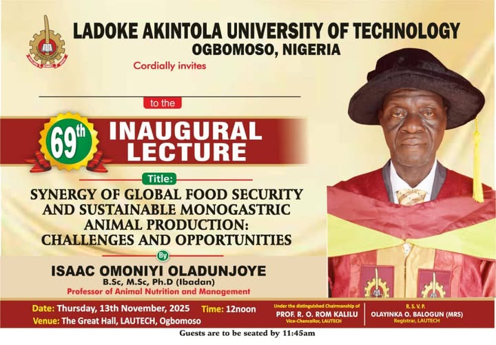 lautechofficial's tweet image. Postponed LAUTECH Inaugural lecture  now holds on Thursday.

Link flash.lautech.edu.ng/69th-inaugural…

#lautech #inaugural #lecture