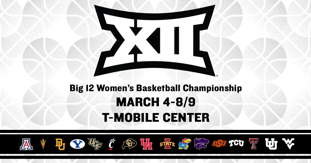🏀 Mark your calendars! All-session tickets for the 2026 Big 12 Women’s Basketball Championship at T-Mobile Center go on sale this Friday, Nov. 14. Don’t miss your chance to be part of the action. bit.ly/26WBBTMC
