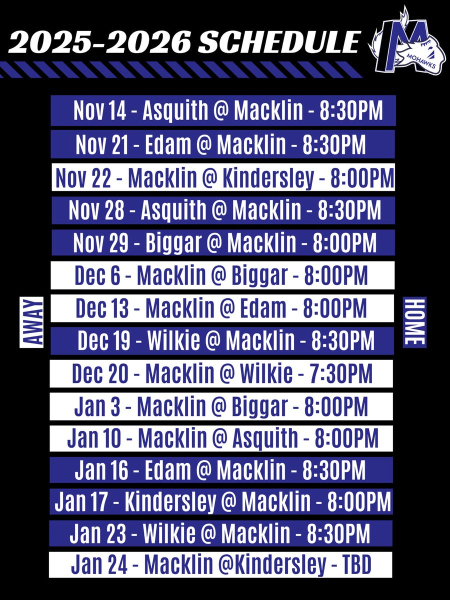 Finally the 2025/2026 Season gets underway this weekend! 

We have our Home Opener this Friday Nov 14th @ 8:30pm as we host the new guys to the league the Asquith Admirals

We got some new young local faces on the squad this year, check out below

🔵⚪️⚫️