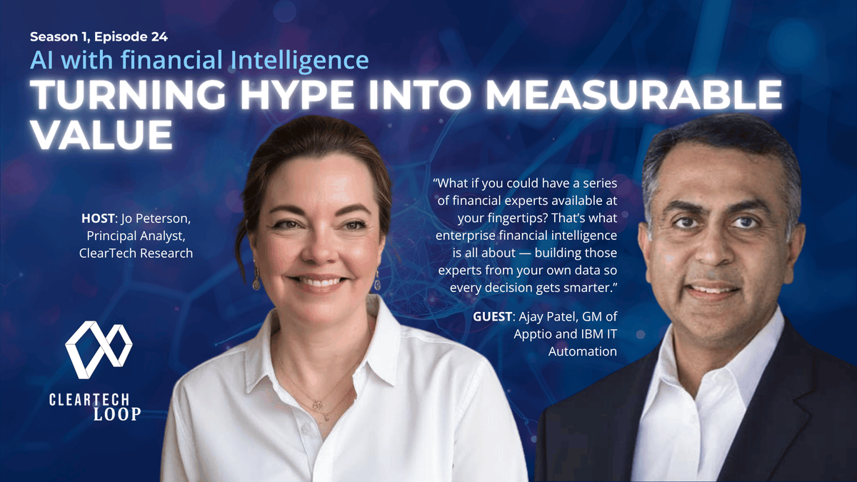cleartechtoday's tweet image. 📌AI Is Only as Smart as Its Financial Intelligence

Last week, you probably caught my chat with Ajay Patel, GM of @Apptio 

If not, this is the post you missed: linkedin.com/posts/jopeters…

We talked about how AI and financial intelligence together can turn experimentation into…