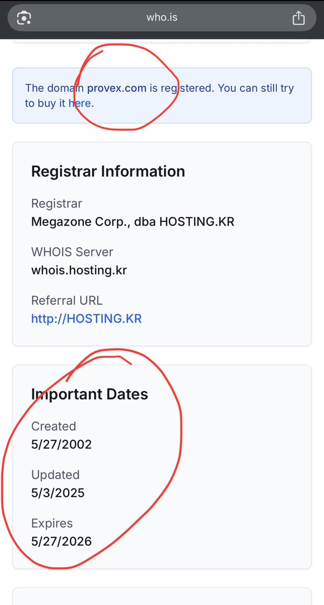 PulseBeast_'s tweet image. 𝗜𝘁&apos;𝘀 𝗹𝗶𝗸𝗲 𝗮 𝗿𝗶𝗴𝗴𝗲𝗱 𝗲𝗹𝗲𝗰𝘁𝗶𝗼𝗻 𝘄𝗵𝗲𝗿𝗲 𝘁𝗵𝗲 𝘄𝗶𝗻𝗻𝗲𝗿 𝗵𝗮𝘀 𝗮𝗹𝗿𝗲𝗮𝗱𝘆 𝗯𝗲𝗲𝗻 𝘀𝗲𝗹𝗲𝗰𝘁𝗲𝗱 𝗯𝗲𝗳𝗼𝗿𝗲 𝘁𝗵𝗲 𝗽𝘂𝗯𝗹𝗶𝗰 𝘃𝗼te.

The ProveX domain/DNS record was already  updated before the tweet that proposed name change from “Mrprove”…