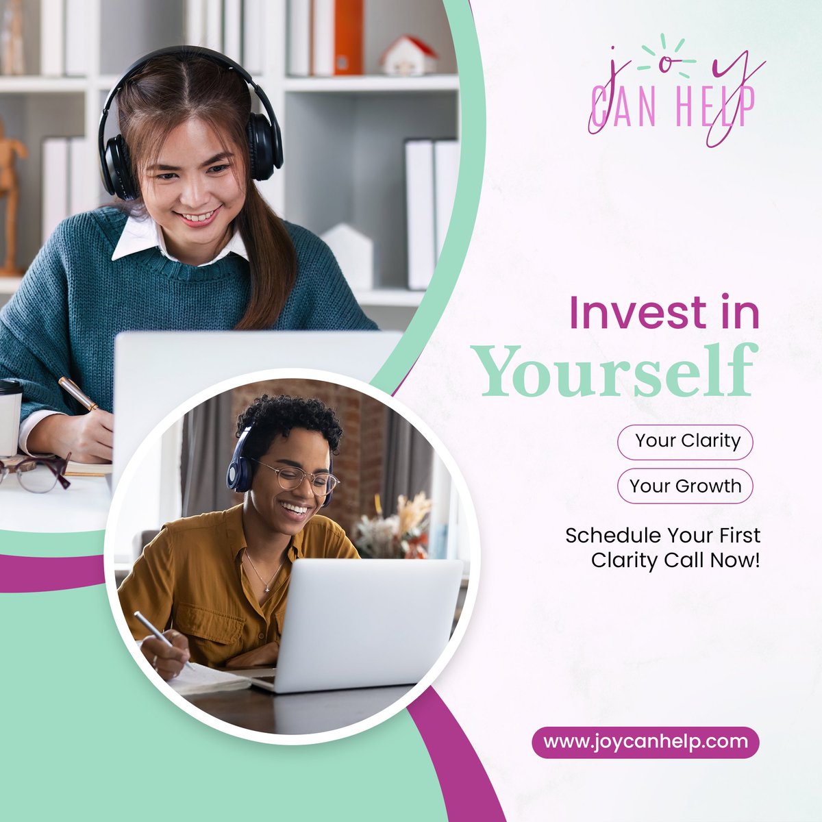 SuccessCoachJoy's tweet image. Small time spent reflecting can create big shifts in how you work, lead, and live.

Schedule a clarity call with Joy Can Help and explore tools to make your next move confident and intentional.

👉 Start here: joycanhelp.com/coaching

#JoyCanHelp #ProfessionalCoaching #FocusToday