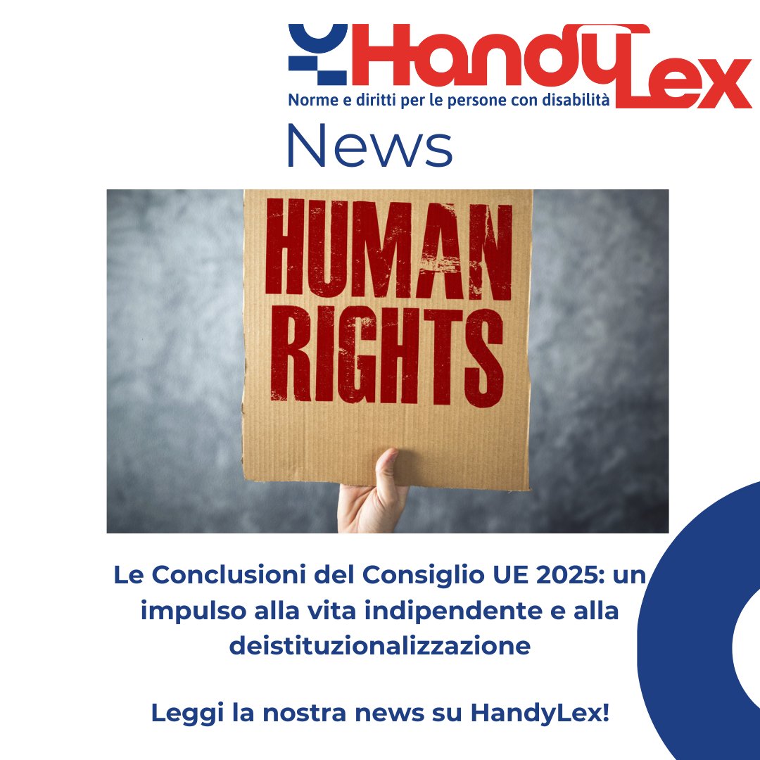 handylex's tweet photo. Il Consiglio UE ha approvato le conclusioni sull’inclusione sociale delle persone con disabilità e invita a promuovere la vita indipendente e ad attuare la Convenzione ONU sui loro diritti.

Leggi la news su https://t.co/QYEAdteQ3k di @fish_ets 👉https://t.co/u1U2LAgdwb https://t.co/HfSNBbK6x9