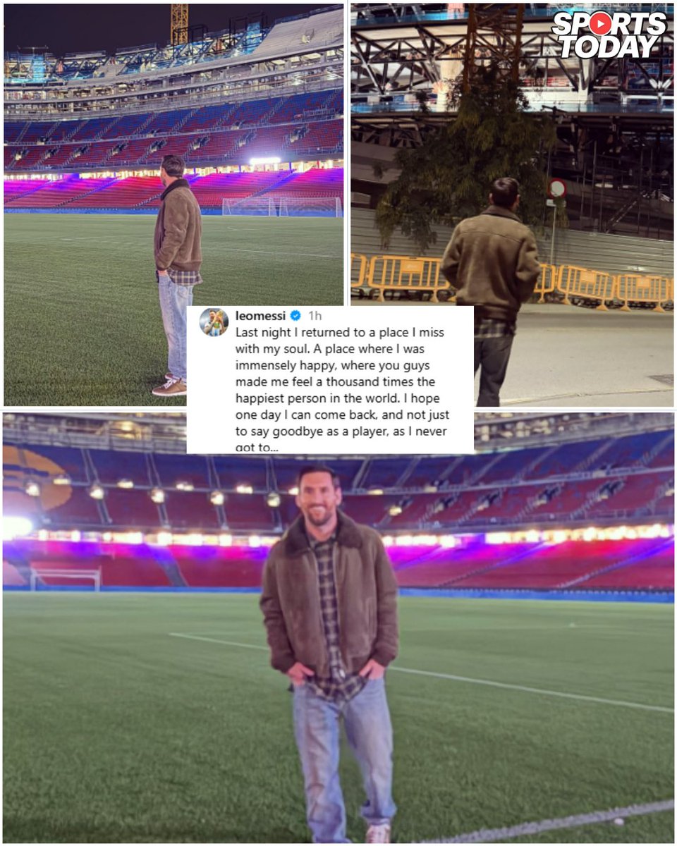 Lionel Messi pens an emotional message for FC Barcelona fans during his visit to the home ground of his former club.

#lionelmessi #fcbarcelona #barcelonafootballclub #messi #messifootball #football #footballupdates