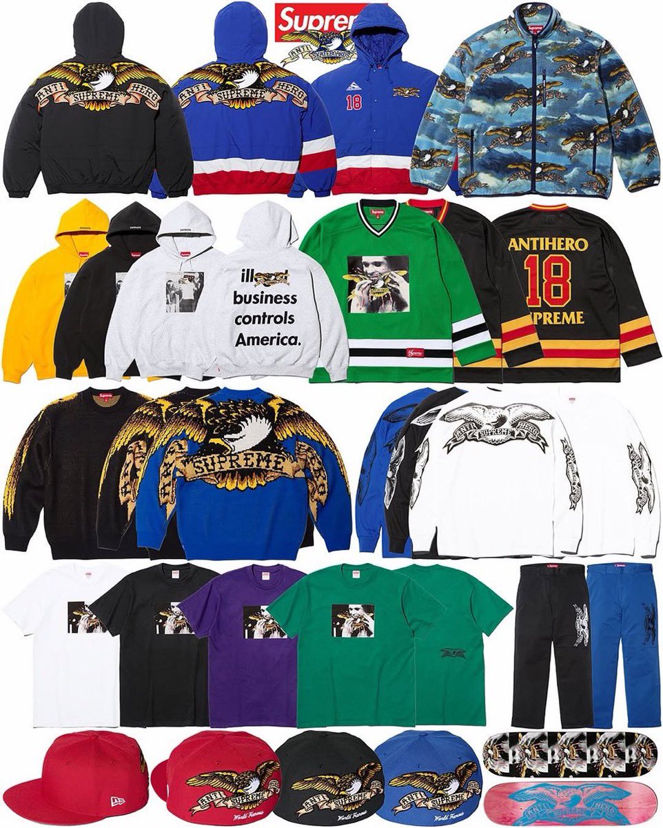Supreme x ANTIHERO 25FW Week12 が国内11月15日（土）に発売と公式