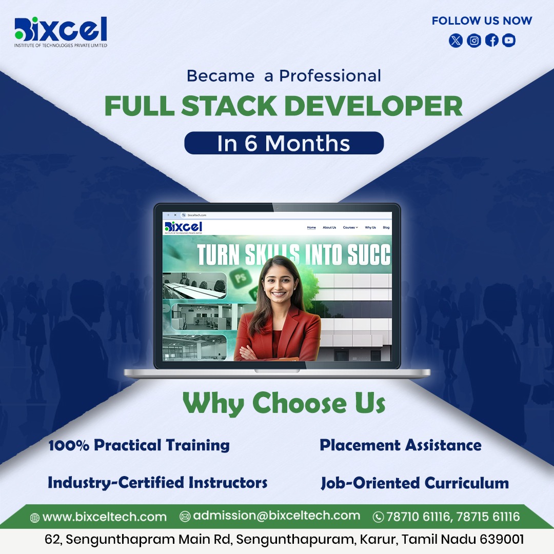 bixceltech's tweet image. Stop dreaming, start coding! At Bixel, we don&apos;t just teach—we build professionals. Your path to becoming a Full Stack Developer starts here and takes only 6 months! #DeveloperLife #CodeCamp #FullStack #TechCareer #CertifiedInstructors