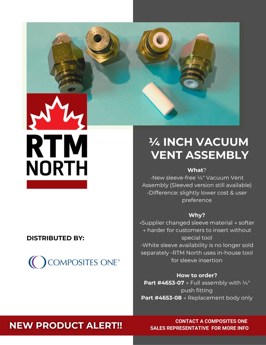 EEngineeringMag's tweet image. Since 1995, #RTMNorth has been supplying top-quality #consumables and #tooling for #RTM, #LightRTM, and #VacuumInfusion. 🇨🇦
tinyurl.com/6en25e7a