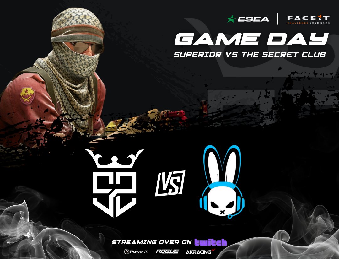Sup3riorGG's tweet image. We are back with some more CS action! For game 9 of the season we take on TheSecretClub! 

🔴 twitch.tv/superioresport…
🎙️ @_haughtsauce_ 
🕐 1pm CST/8pm CET

#SuperiorCS | @FACEIT @ESEA