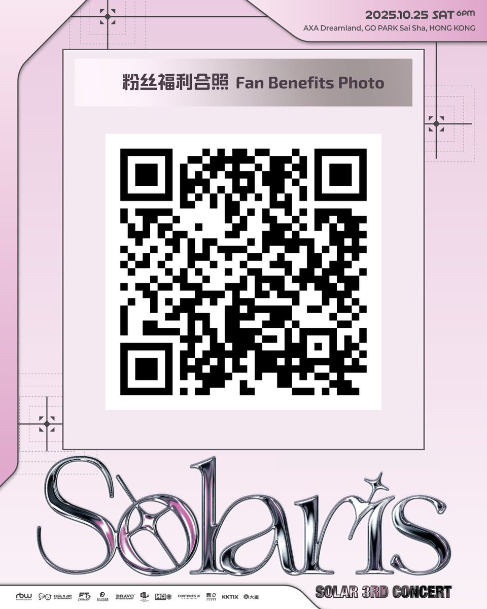 Soul_N_Joy's tweet image. We know everyone&apos;s been waiting 🤩
Scan the QR code to download your photo with Solar!

#MAMAMOO #Solar
#Solar_3rd_Concert #Solaris