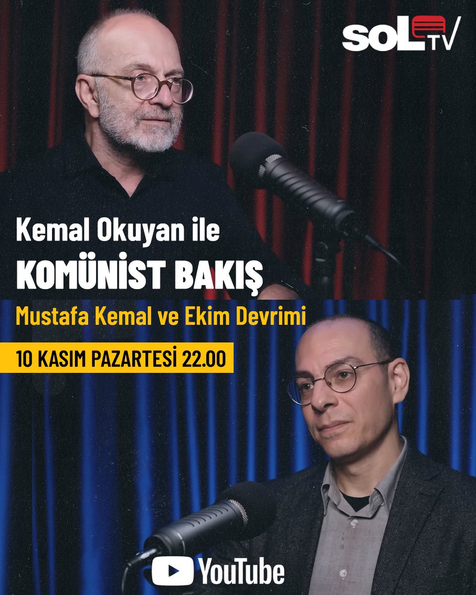 TKP Genel Sekreteri Kemal Okuyan ile Komünist Bakış, yeni bölümüyle bu akşam saat 22.00'de yayında.

📌Mustafa Kemal ve Ekim Devrimi

Yayını anlık takip etmek için <a href="/soLTVkanal/">soL TV</a> Youtube kanalına abone olmayı unutmayın.