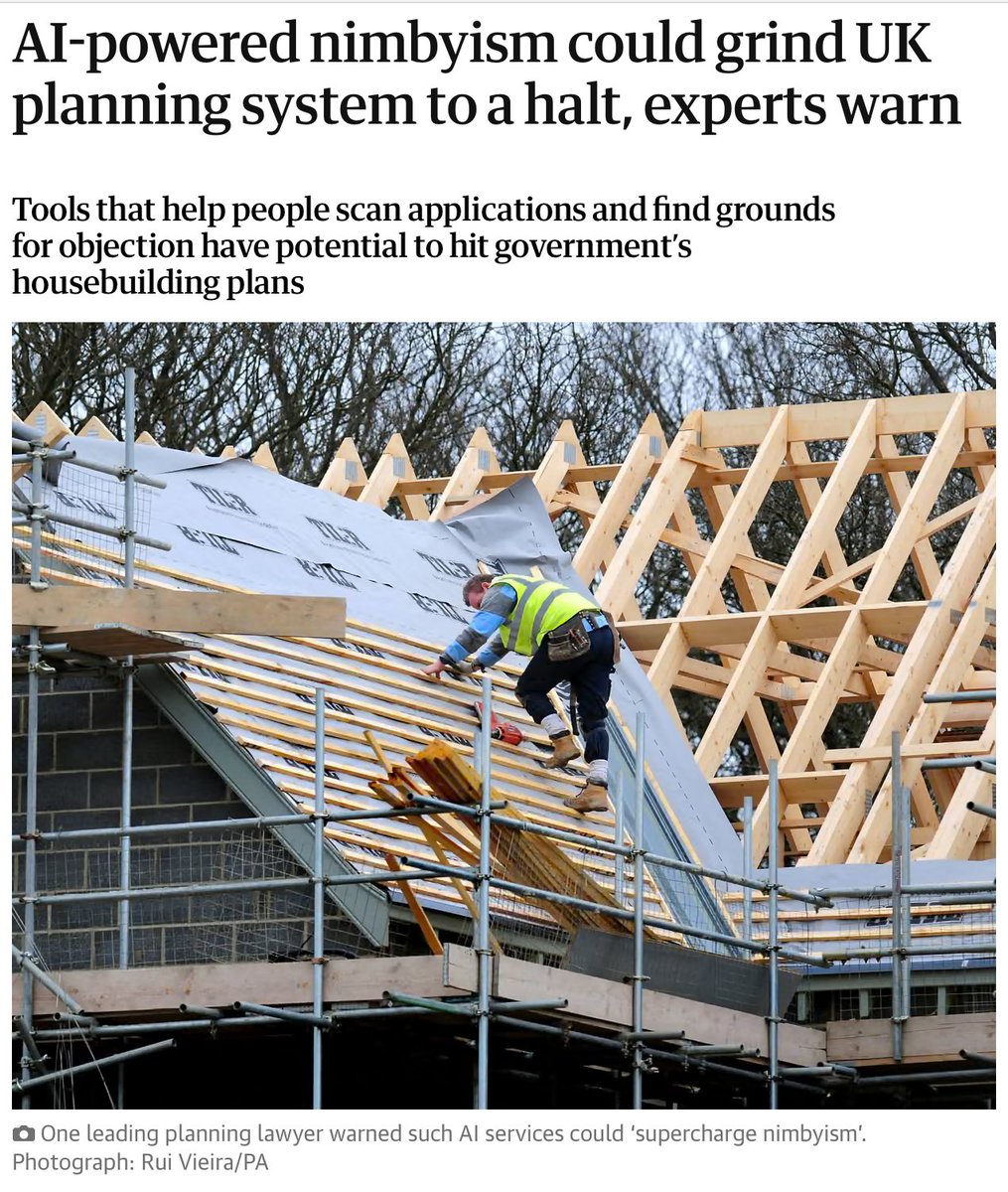 kevinschawinski's tweet image. We built our whole society around the idea that you need expertise to write things (in this case, planning objections) and this is no longer true for $20/month.