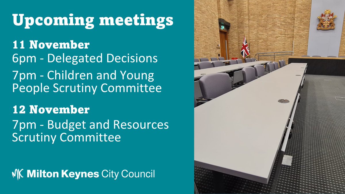mkcouncil's tweet image. Did you know you can attend most meetings of the council and its committees, or watch them live or on playback on our YouTube Channel? Find out what’s happening and when here: milton-keynes.moderngov.co.uk/mgCalendarMont….