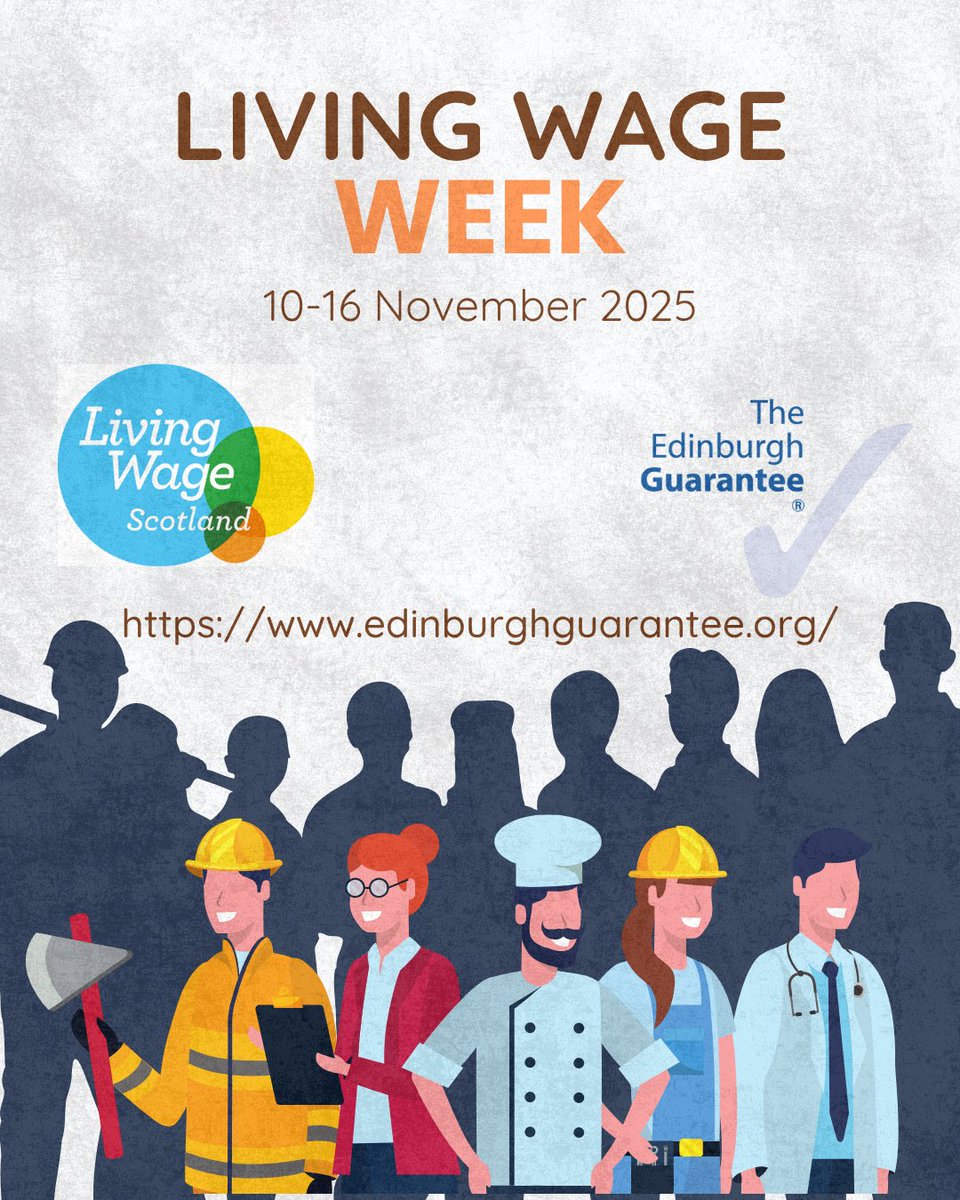 edinguarantee's tweet image. Living Wage Week is here! From 10 to 16 November, we celebrate the real Living Wage and the incredible employers making a difference 💙

Get involved: scottishlivingwage.org/living-wage-we…

#LivingWageWeek #FairPay #SupportWorkers #ScottishJobs #LivingWage #EdinburghGuarantee