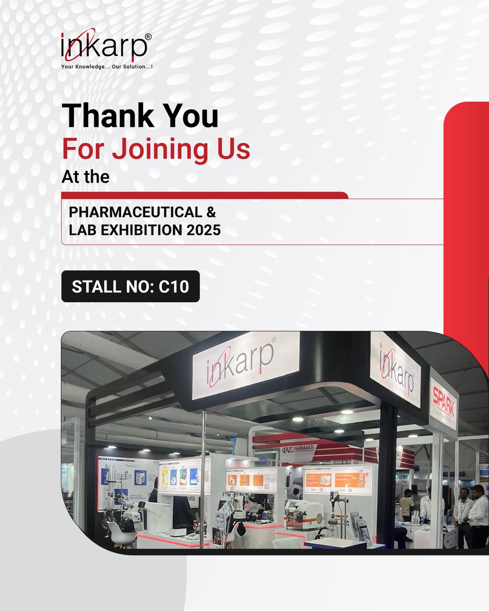 inkarpindia's tweet image. A heartfelt thank you to everyone who visited Inkarp Instruments at PharmaLab Chem Expo 2025 – Vapi!
Your energy &amp;amp; curiosity made it a success. Together, we’re shaping the future of science with precision, innovation &amp;amp; trust.💡
#PharmaLabChemExpo #InkarpInstruments #LabInnovation