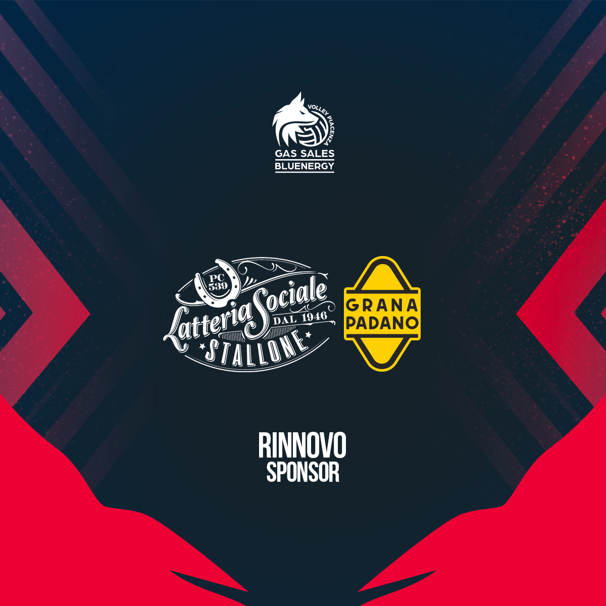 Siamo felici di annunciare che Latteria Sociale Stallone è al fianco di Gas Sales Bluenergy Volley Piacenza come Sponsor del Club biancorosso anche per la stagione sportiva 2025/2026.

Scopri di più su > latteriasocialestallone.it