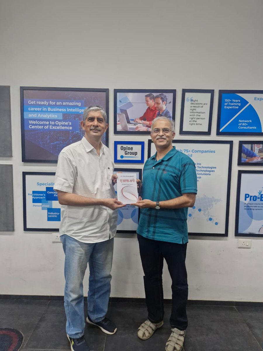 GroupOpine85915's tweet image. We extend our heartfelt gratitude to Dr.Yogesh Haribhau Kulkarni for gifting the valuable book “एआय-रूपे” to Opine Group Founder, Dr. Anand Kolharkar.

#ArtificialIntellige# AIKnowledge