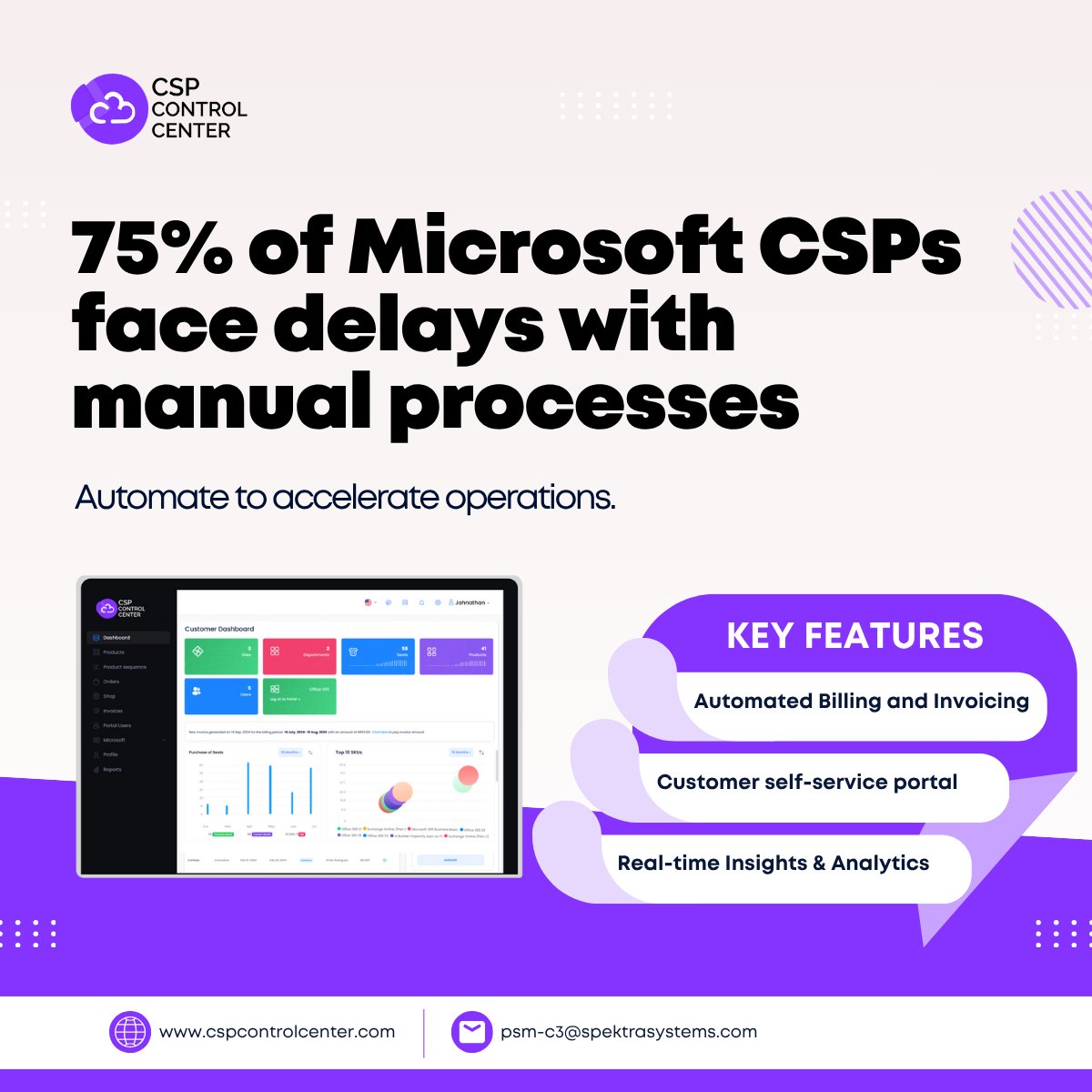 cspctrlcenter's tweet image. Scaling a Microsoft CSP business isn’t just about selling cloud - it’s about optimizing operations.
CSP Control Center (C3) automates billing, self-service, &amp;amp; analytics so you can focus on growth.
Learn more 👉 cspcontrolcenter.com
#MicrosoftCSP #Automation #CloudBilling