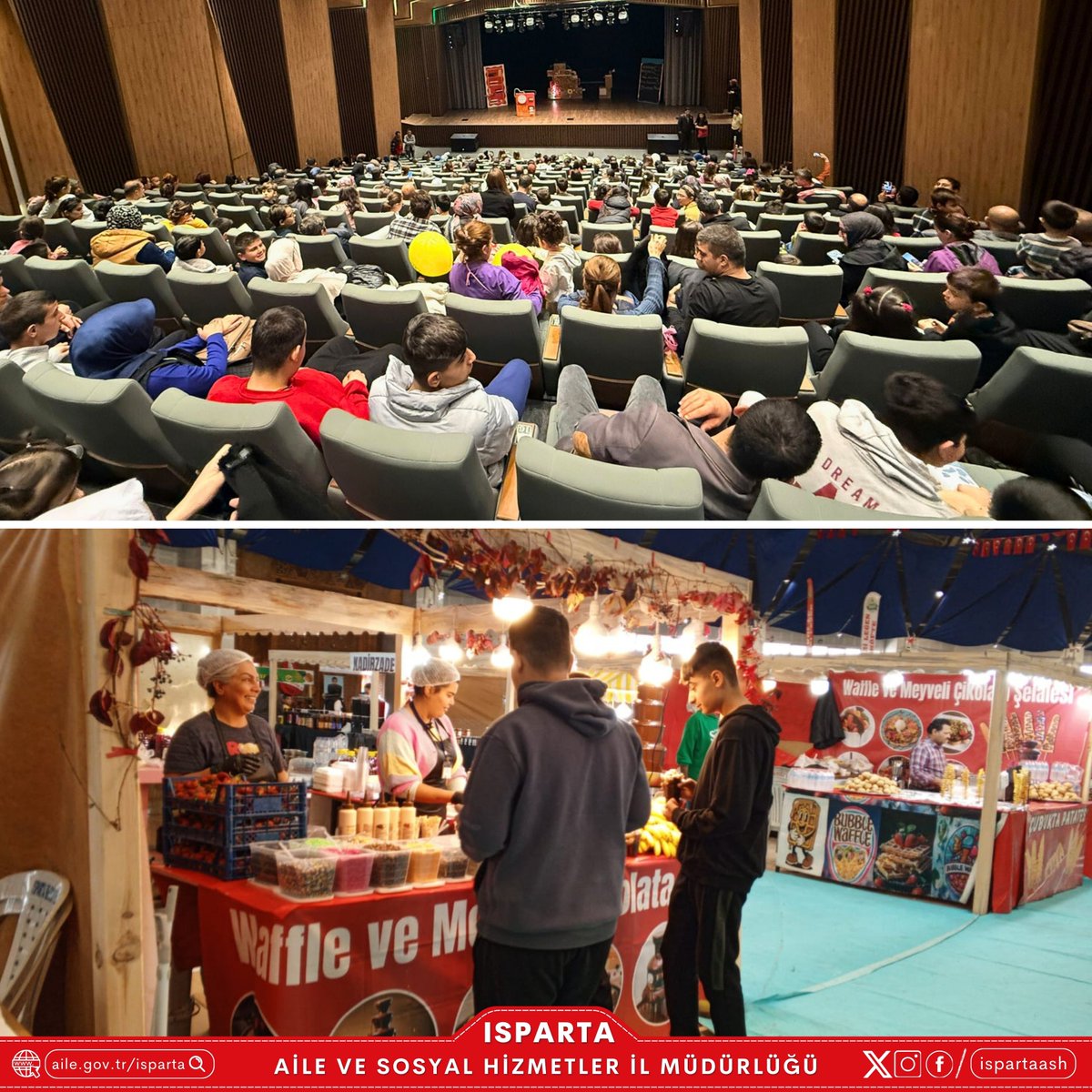 📍 Isparta

Çocuk Evleri Sitesi Müdürlüğümüzden hizmet alan çocuklarımızla birlikte keyifli ve eğlenceli bir tiyatro etkinliğine katıldık.

Ardından çocuklarımızla fuar merkezinde düzenlenen Çikolata ve Dondurma Festivali’nde eğlenceli vakit geçirdik.

@ashb_cocuk 
<a href="/tcailesosyal/">T.C. Aile ve Sosyal Hizmetler Bakanlığı</a>