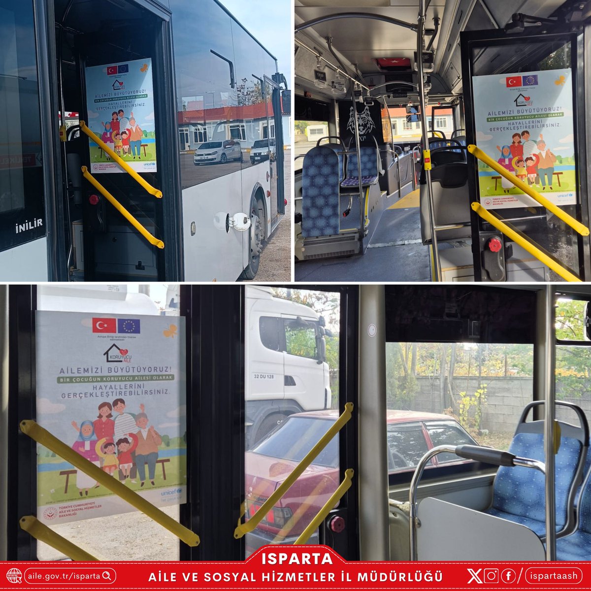 📍 Isparta

Koruyucu aile hizmetimize yönelik farkındalığı artırmak ve toplumun her kesimine ulaşmak amacıyla, afişlerimiz ile, Isparta il merkezindeki tüm Özel Halk Otobüslerinde mesajımızı paylaştık. 

Her çocuğun bir aile sıcaklığına ihtiyacı var. 💙

@ashb_cocuk