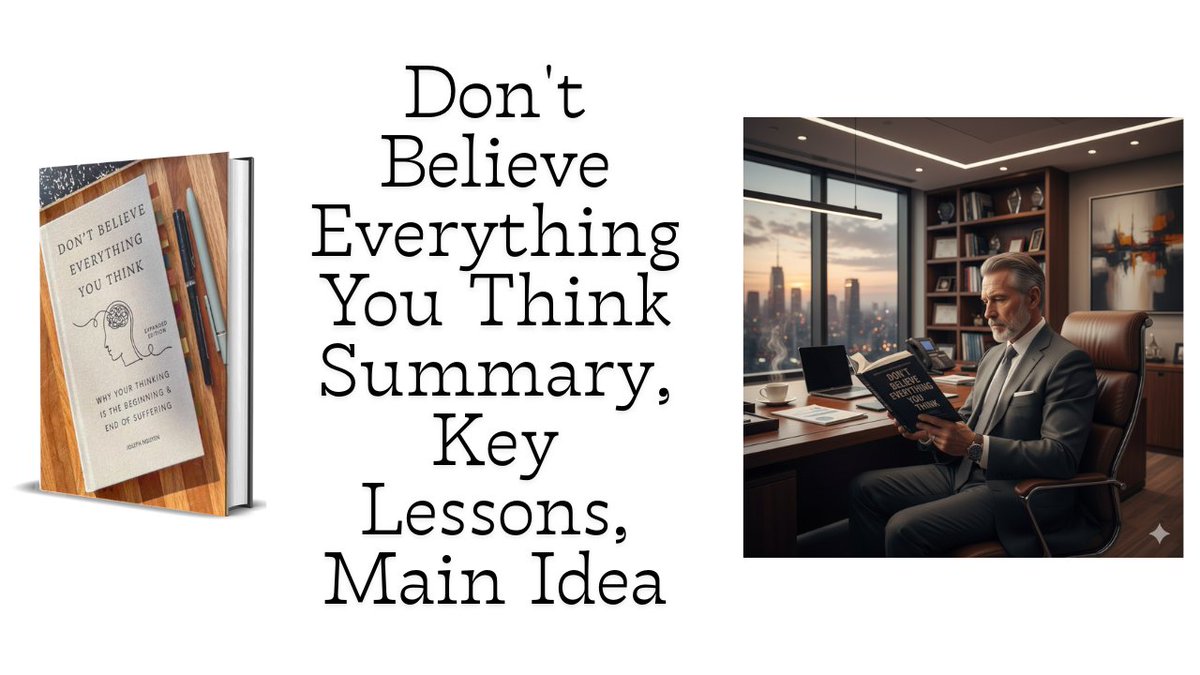 Muhamma92151036's tweet image. Don&apos;t Believe Everything You Think: Summary, Key Lessons, Main Idea

📖 Read the full article on my web page: tinyurl.com/3ujz4tyh

#AmazonBook, #KindleBooks, #BusinessEbooks, #DontBelieveEverythingYouThink #BookSummary #BookReview

amzn.to/4nUb3t9
