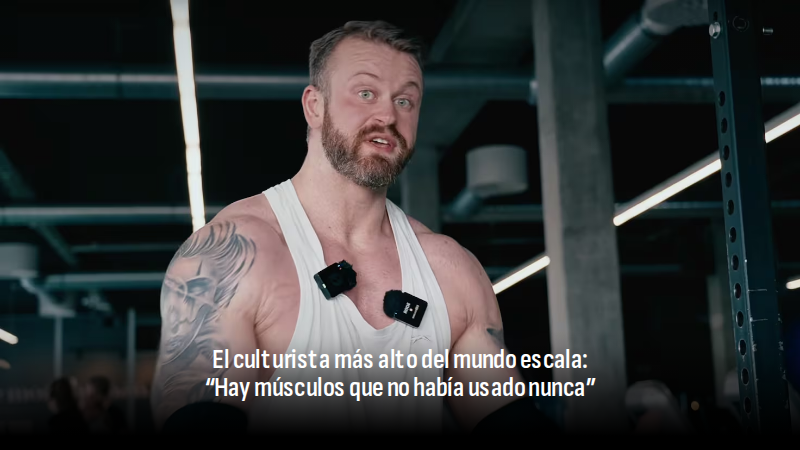 Con más de dos metros de altura, el islandés “Tiny Teddy” probó por primera vez la escalada en un reto junto al youtuber Emil Abrahamsson. 
✍️ Marc Fontrodona 

🔗 mrf.lu/1Hjz