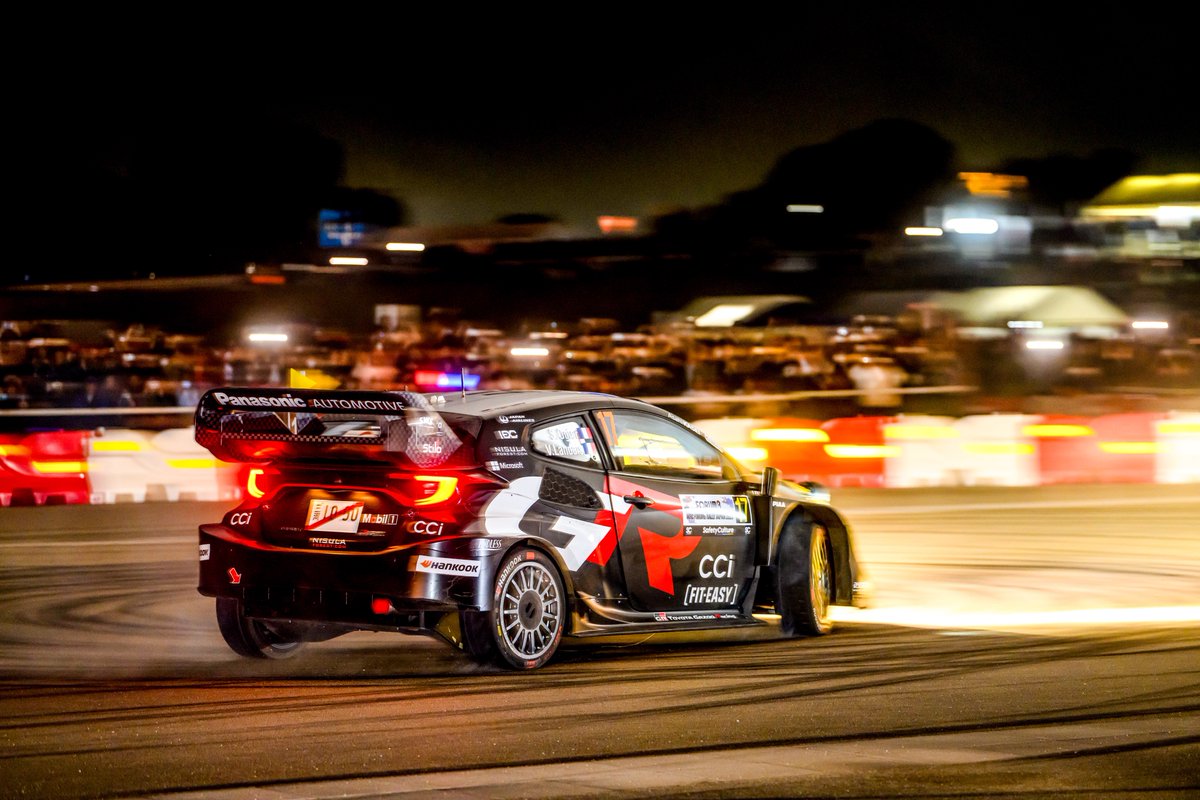 OfficialWRC's tweet image. The late night show: WRC edition ✨

#WRC | #RallyJapan 🇯🇵