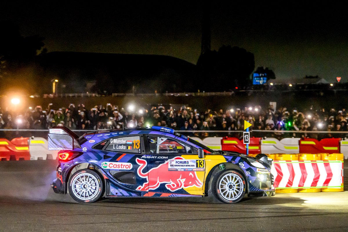 OfficialWRC's tweet image. The late night show: WRC edition ✨

#WRC | #RallyJapan 🇯🇵