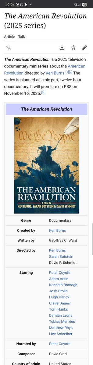 Another activity that has gone under the radar, but is now ready for release. #TobiasMenzies is one of many narrators of this miniseries.