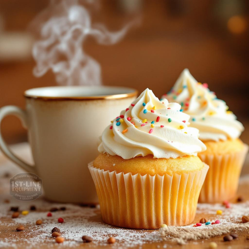 1stline's tweet image. Brewed for success, frosted for fun! Espresso your sweet side with a little vanilla flair for National Vanilla Cupcake Day!
#funstuff #espresso #vanilla #VanillaCupcakeDay #sweetside #MondayFunday