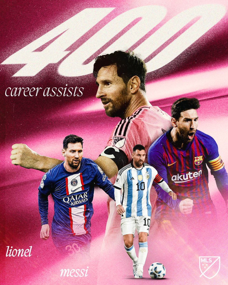 🐐 Lionel Messi llegó a 4️⃣0️⃣0️⃣ asistencias en su carrera, cifra por primera vez alcanzada en la historia del fútbol. Se las repartió a 92 compañeros, con cuatro camisetas distintas: Barcelona, PSG, Inter Miami y Selección. Este es el ranking detallado: