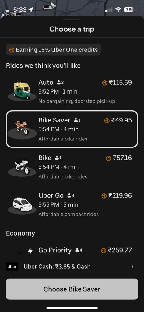 DuhItsDD's tweet photo. @Uber_India @Uber_Support I got a 50% off UberMoto offer but it’s not applying. 

I am an active uber one member, can you please check? Also, there haven’t been any offers for autos or cabs lately. What’s the point of paying for a subscription if there are no benefits? https://t.co/YiIb7cRYeY