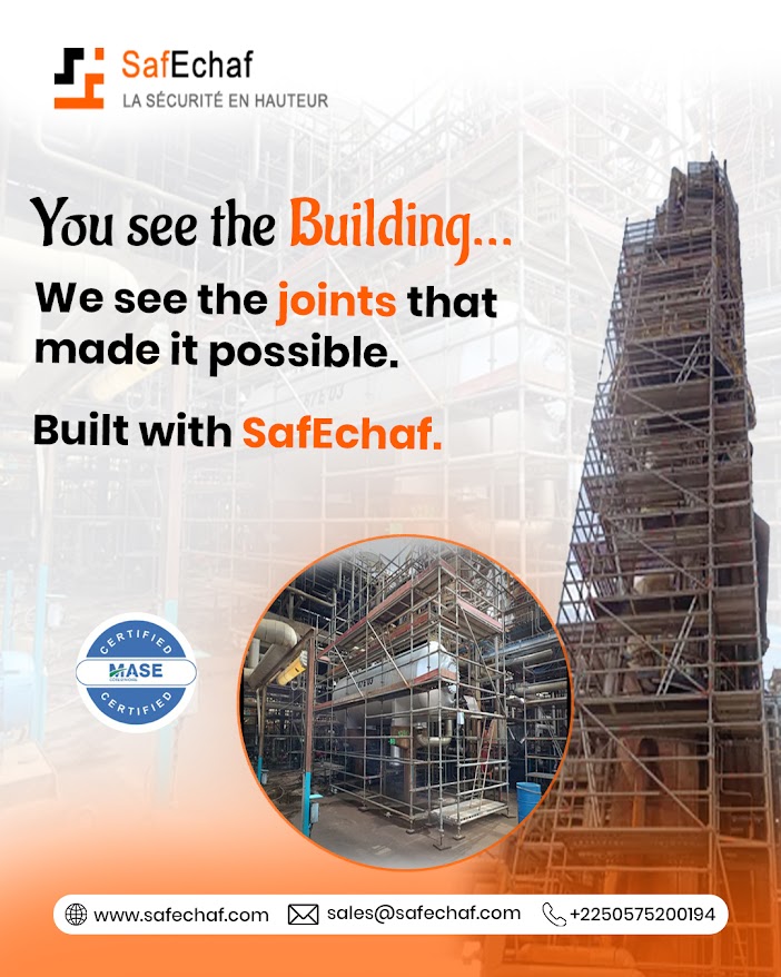safechaf's tweet image. You see the building rise — we see the precision, strength, and safety behind every joint.
Because true construction excellence starts with @safechaf . 🔩🏗️

#SafEchaf #ScaffoldingSolutions #ConstructionSafety #EngineeringExcellence #IndustrialProjects #SafeConstruction