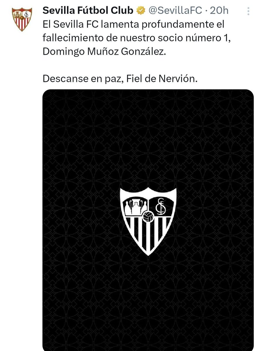 Losotros18's tweet image. DEP los socios n° 1 y n° 2 del #SevillaFC

Un fuerte abrazo para familia y amistades ♥️