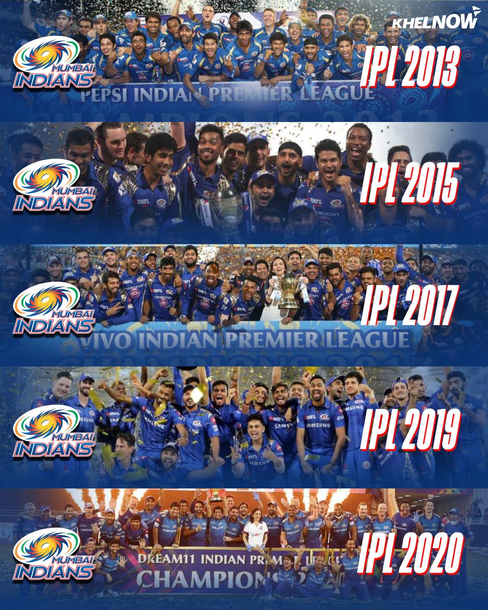 Khelnowcricket's tweet image. On this day in 2020 💙
Mumbai Indians beat DC to win their 5th IPL title, becoming the first team ever to do so! 🏆

2013 ✅
2015 ✅
2017 ✅
2019 ✅
2020 ✅

Pure dominance. 🔥

#MumbaiIndians #IPL2020 #OnThisDay #MI #Cricket