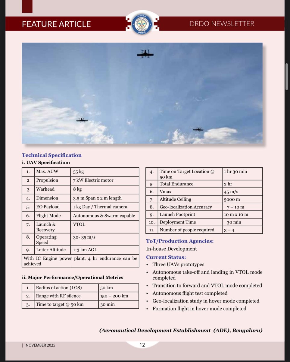 Archit_Ch's tweet image. ADE Swarm Loitering Munition
 drdo.gov.in/drdo/sites/def…