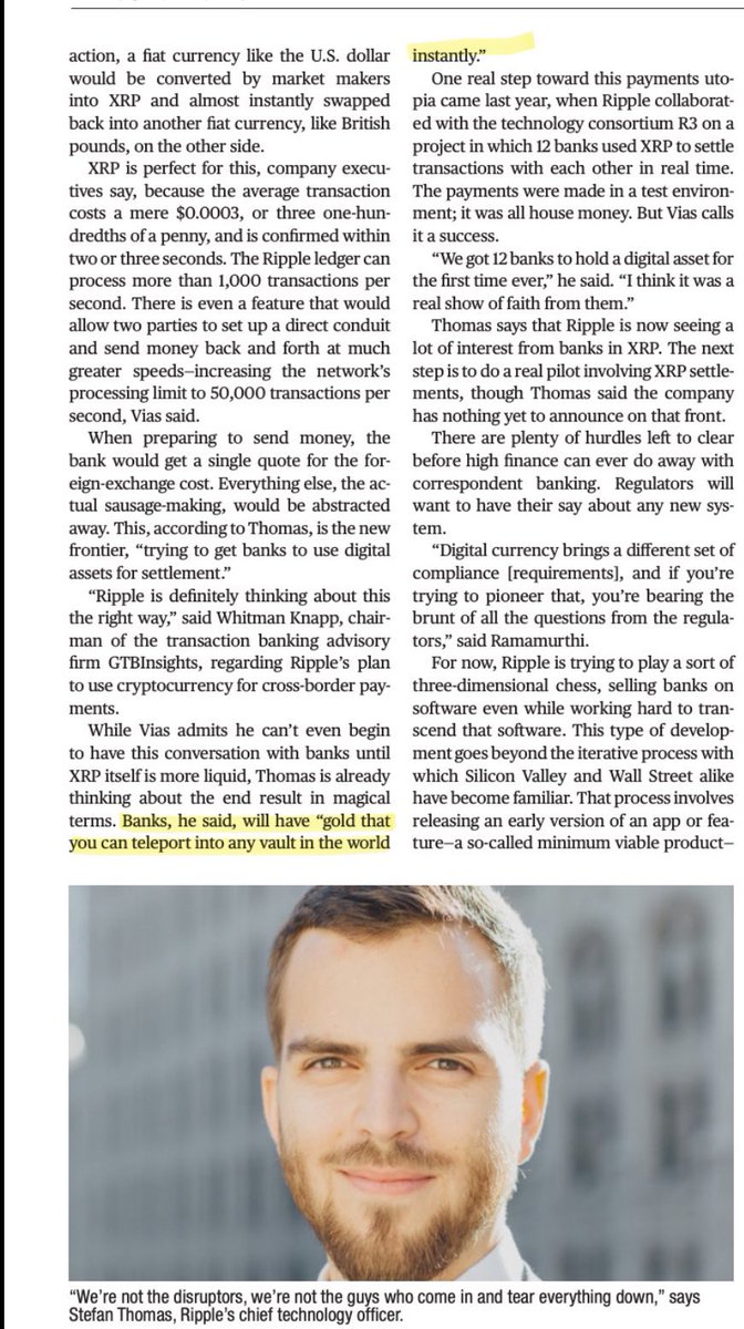 ‼️REMEMBER: XRP IS THE REAL DIGITAL GOLD FOR BANKS ‼️

• Former Ripple CTO Stefan Thomas: “Banks will have GOLD that you can teleport into any vault in the world instantly” using XRP 🔑

• 2013 XRP Marketing Brochure: described XRP as “like GOLD in your hands” designed to be