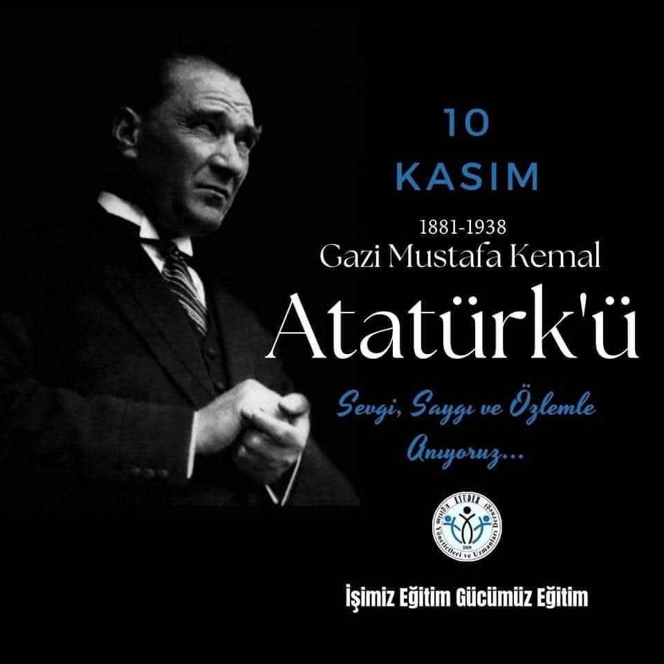 Cumhuriyetimizin Kurucusu Ulu Önder Gazi Mustafa Kemal Atatürk'ü saygı,sevgi,özlem ve rahmetle anıyoruz. Mekânın cennet olsun inşAllah.
#OnKasım #10Kasım #Atatürk #Sonsuz