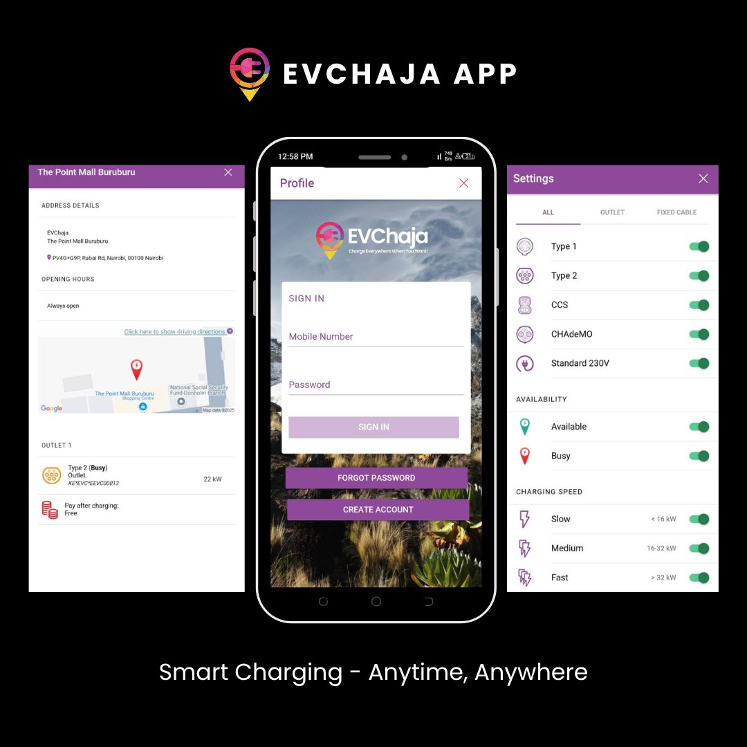 Find stations, track usage, and power up anywhere with ease.