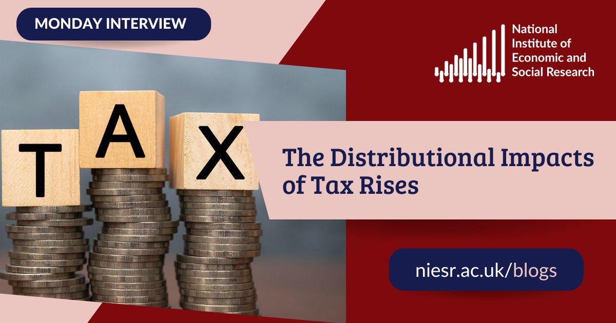 NIESRorg's tweet image. ⚡️OUT NOW⚡️ Which #households will stand win or lose in case certain taxes go up? 🏘️

Ahead of the #Budget the debate about the impact of widely expected #tax rises is intensifying - Our @AdrianPabst1 discusses the distributional implications in the latest #MondayInterview, just…