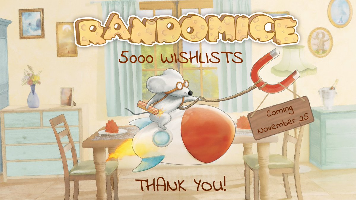 Videoludid's tweet image. Randomice has reached 5000 wishlists!
A new Steam key has been randomly distributed to one of our Discord member.
Next one at 6k!

Oh, and the game will come out in 2 weeks!
Spread the word (and wishlist).
#indiegames  #metroidvania  #randomizer