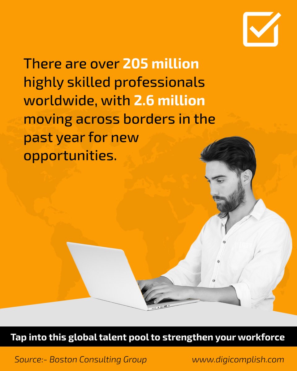 digicomplish's tweet image. The world’s best talent isn’t limited by geography anymore. 🌍
Businesses that embrace global hiring gain access to diverse skills, fresh perspectives, and stronger teams ready for the future.

#GlobalHiring #TalentStrategy #FutureOfWork #WorkforceGrowth #RecruitmentTrends