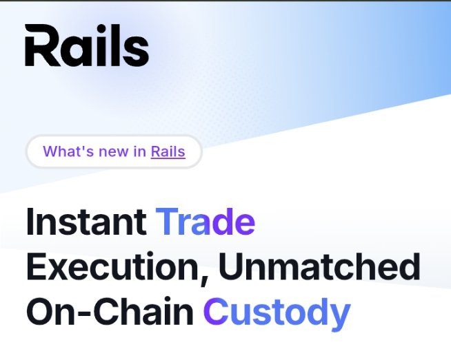 oguemma77's tweet image. Rails: Perpetual trading platform with centralized order matching, on-chain custody, Merkle tree verification, sub-ms speed, audited contracts for secure, private trades.

Trade seamlessly with @rails_xyz
@0xKkarina #rails