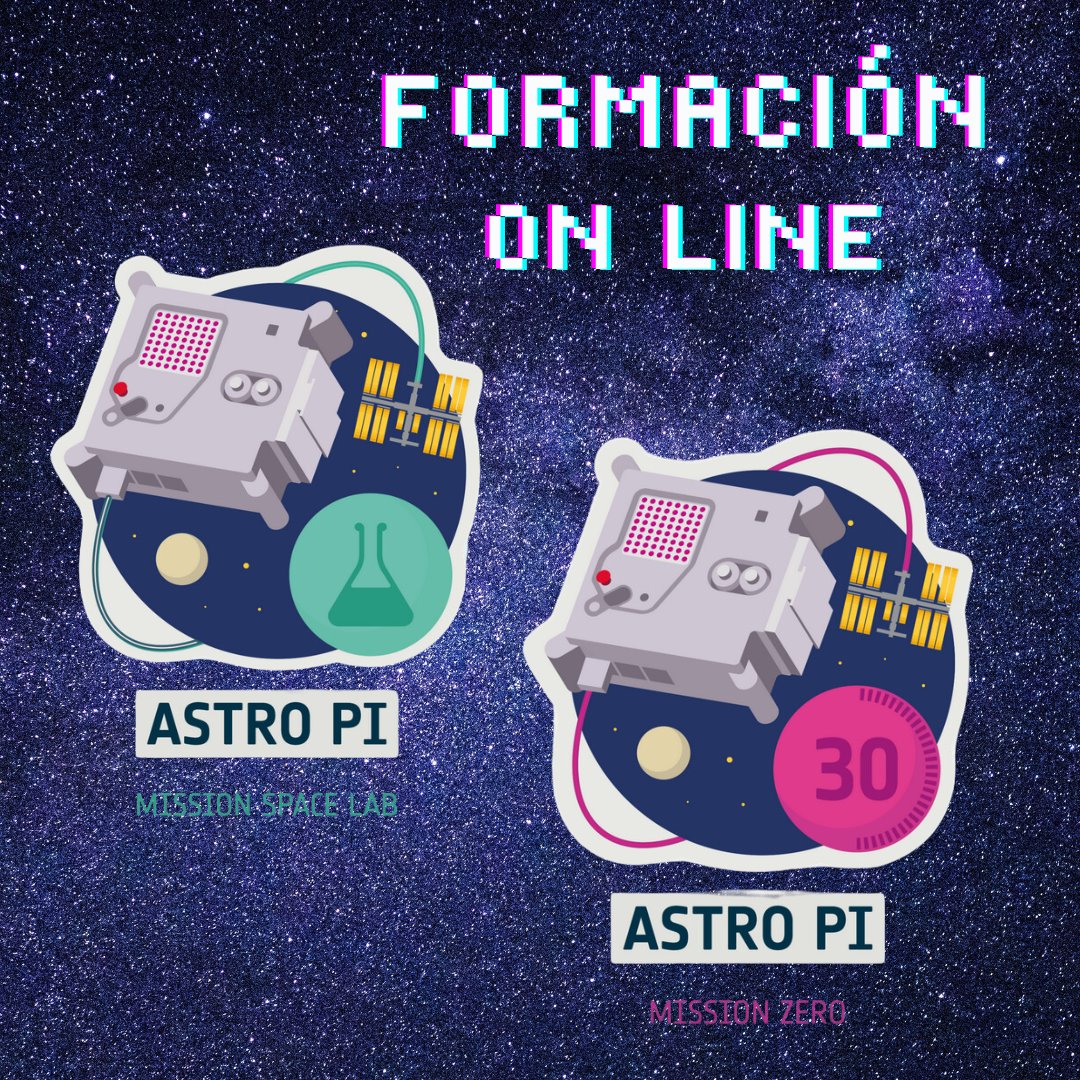 gabBBAAMalaga's tweet image. Formación online para docentes de centros inscritos en #AstroPi.
💻 Sesiones online vía Zoom, cada miércoles (16:30 h CET), entre noviembre y diciembre 2025.
Itinerario teórico-práctico con expertos.🚀
blogsaverroes.juntadeandalucia.es/gbellasartesma…