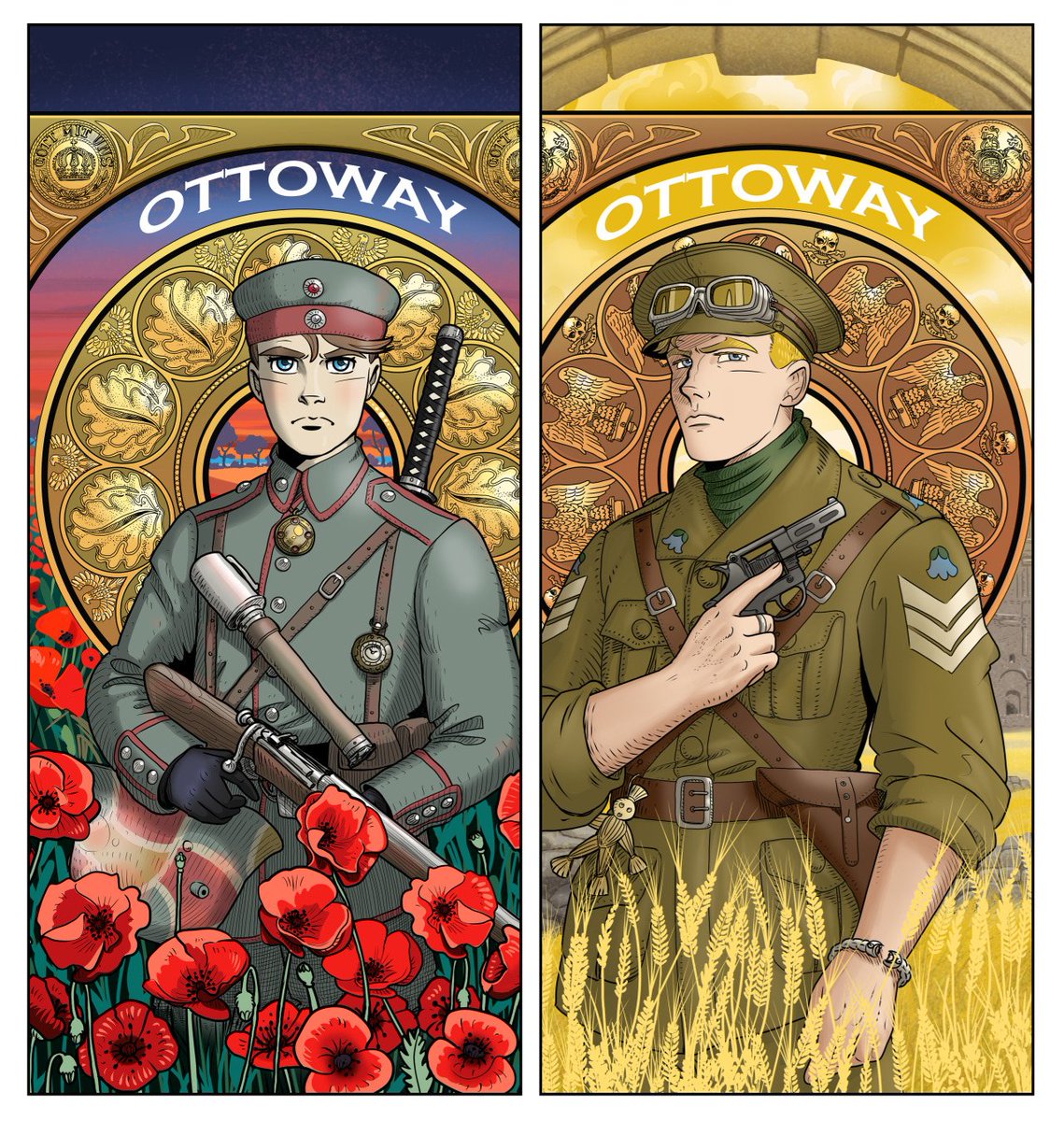 Special Announcement for all those following the Ottoway project! The release date of volume 2 has been moved to Remembrance Sunday! It will soon be available to purchase on Amazon! 🌸 #rememberanceday #indiecommics #wwiart #weltkriegkunst