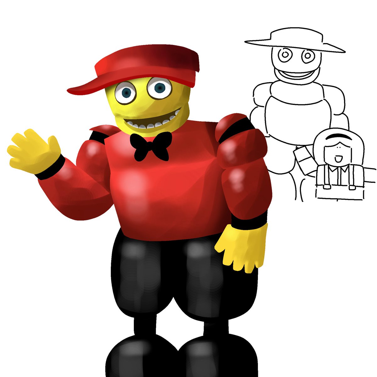 ihyojeo54180971's tweet image. Saw this cool guy and drawing him hi roni 😁