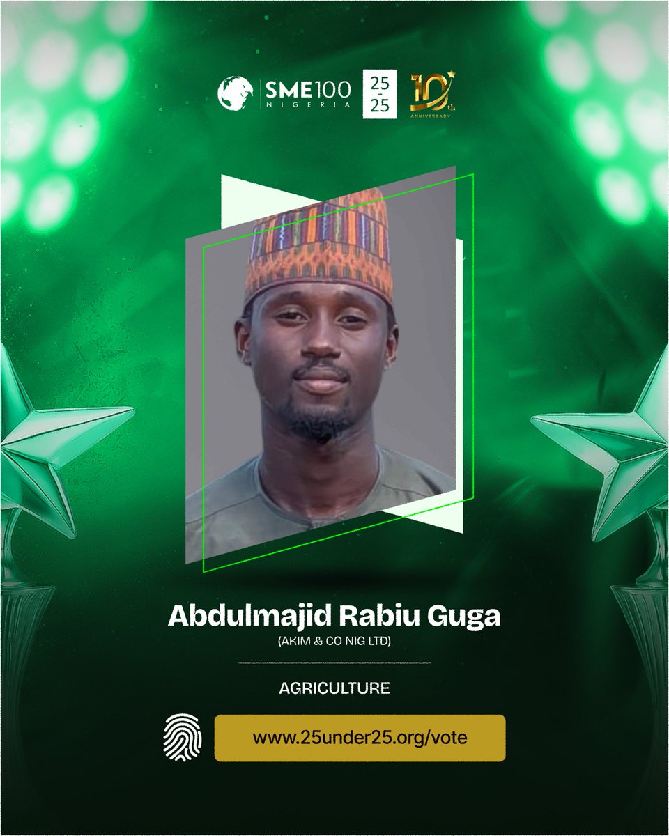 From farm to future 🌱
Introducing the Agriculture nominees driving food security and sustainability across Nigeria.