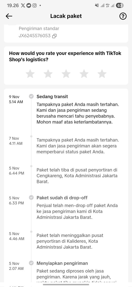 love__yellow623's tweet photo. @jntexpressid gimana kam ini udah berhari-hari tertahan mulu? https://t.co/x4dOmE1rKx