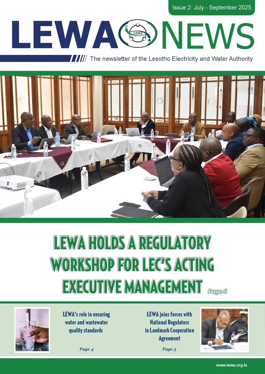 officialLEWA_1's tweet photo. Publication Alert: The July-September 2025 Newsletter [English and Sesotho] has been released. Get a digital copy below. I wish you a happy read!
https://t.co/gcZDJSCHsi
https://t.co/VRNXBuyOuW https://t.co/K4zikhbRpQ