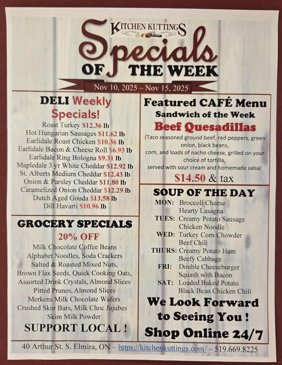 Good morning, everyone! 

We’re excited to share this week’s star: the amazing Beef Quesadilla! Packed with flavorful seasoned ground beef, colourful peppers, onions, black beans, corn, and ooey-gooey nacho cheese, all served with refreshing sour cream and zesty homemade salsa.